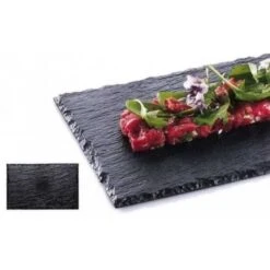 10 Plateaux Façon Ardoise En Plastique Noir 22 X 14 Cm -Vacances Vaisselle Magasin product 203