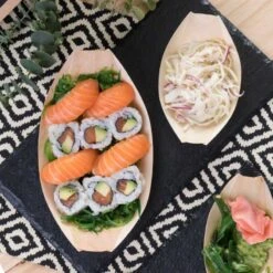 10 Plateaux Façon Ardoise En Plastique Noir 22 X 14 Cm -Vacances Vaisselle Magasin product 204