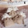 4 Pochettes à Dentelles En Jute Couleur Naturel à Lacet -Vacances Vaisselle Magasin product 207
