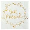 20 Serviettes Just Married Or 12,5 X 12,5 Cm -Vacances Vaisselle Magasin product 240
