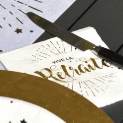 20 Serviettes Vive La Retraite 12,5 X 12,5 Cm -Vacances Vaisselle Magasin product 266