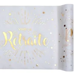 Chemin De Table Vive La Retraite Métallisé