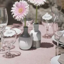 Chemin De Table Voile Corail à Pois Blancs 3 M