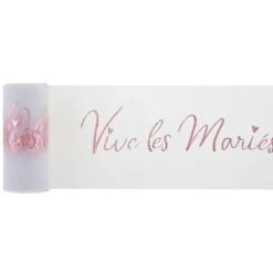 Ruban Tulle Vive Les Mariés Rose Gold -Vacances Vaisselle Magasin product 309