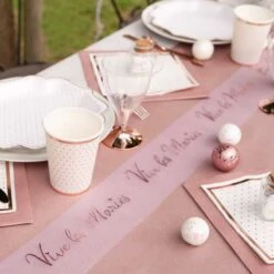 Ruban Tulle Vive Les Mariés Rose Gold -Vacances Vaisselle Magasin product 310