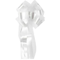 Noeud Automatique En Tulle Pans Longs Blanc 100 Mm