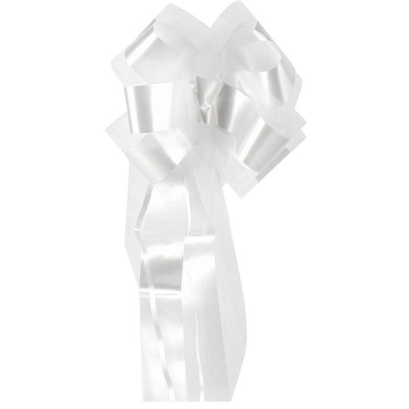 Noeud Automatique En Tulle Pans Longs Blanc 100 Mm 3 Noeud Automatique En Tulle Pans Longs Blanc 100 Mm
