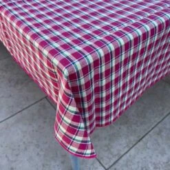 Nappe Lin Madras Fuchsia 140 X 240 Cm -Vacances Vaisselle Magasin product 33