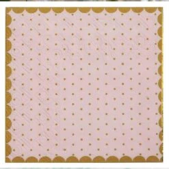 20 Serviettes Passe Partout Rose Et Or 25 X 25 Cm