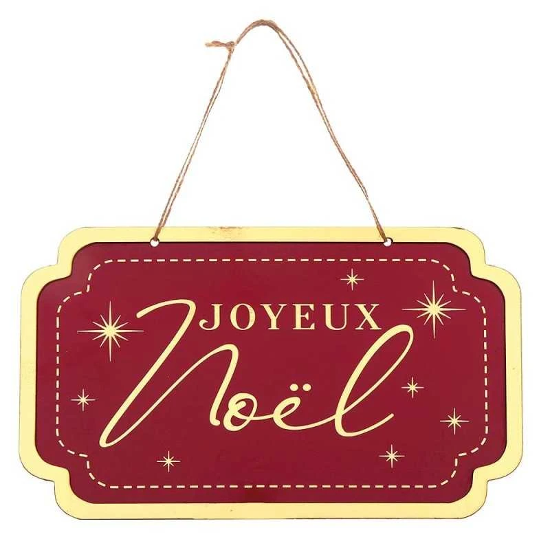 Suspension Rouge Joyeux Noël 30 Cm 4 Suspension Rouge Joyeux Noël 30 Cm – Image 2