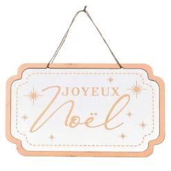 Suspension Bois, Lettre Or, Joyeux Noël 30 Cm -Vacances Vaisselle Magasin product 344