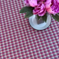 Nappe Lin Madras Fuchsia 140 X 240 Cm -Vacances Vaisselle Magasin product 36