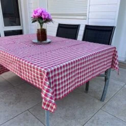 Nappe Lin Madras Fuchsia 140 X 240 Cm -Vacances Vaisselle Magasin product 37