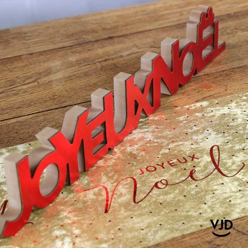 Lettres Joyeux Noël Rouge 30 Cm 3 Lettres Joyeux Noël Rouge 30 Cm