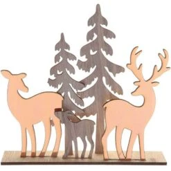 Décoration Le Cerf, La Biche, Le Daim Rose Gold 20 Cm -Vacances Vaisselle Magasin product 373