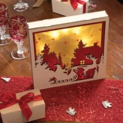 Décoration Lumineuse Cerf Enchanté 25 Cm -Vacances Vaisselle Magasin product 377