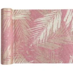 Chemin De Table Noël Tropical Rose En Coton 3 M -Vacances Vaisselle Magasin product 405