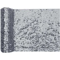 Chemin De Table Sequins Argent, 3 M -Vacances Vaisselle Magasin product 417