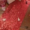 Chemin De Table Sequins Rouge, 3 M -Vacances Vaisselle Magasin product 434