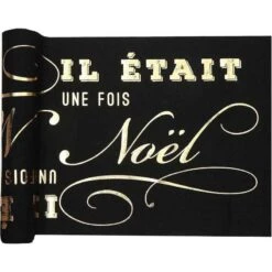 Chemin De Table Il était Une Fois Noël Couleur Noire 3 M -Vacances Vaisselle Magasin product 441