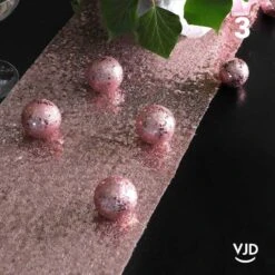 Chemin De Table Sequins Rose Gold, 3 M -Vacances Vaisselle Magasin product 453