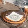 10 Assiettes De Fête, Carton Rose Gold Métalisées 2 10 Assiettes De Fête, Carton Rose Gold Métalisées -Vacances Vaisselle Magasin product 464