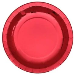 10 Assiettes Rondes Rouge Brillante 26 Cm -Vacances Vaisselle Magasin product 471