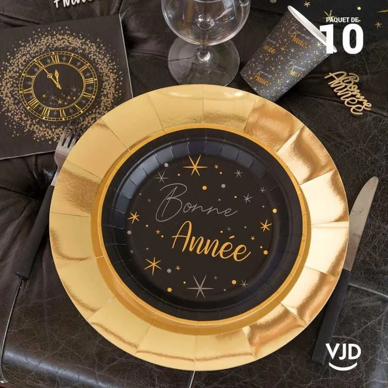 10 Sous-assiettes Brillantes Dorés 33 Cm 3 10 Sous-assiettes Brillantes Dorés 33 Cm