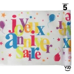 Chemin De Table Anniversaire Festif Multicolore 5 M