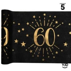 Chemin De Table 60 Ans âge étincelant Métal Or 5 M