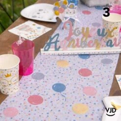 Chemin De Table Kitty Party Multicolore 3 M
