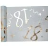 Chemin De Table Blanc Et Or Effet Métallisé 18 Ans 5 M -Vacances Vaisselle Magasin product 515