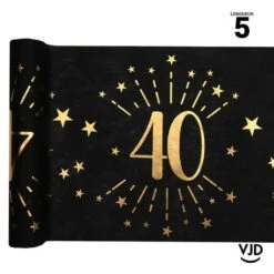 Chemin De Table 40 Ans âge étincelant Métal Or 5 M