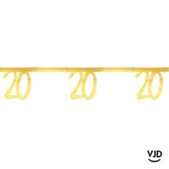 Banderole 250 Cm âge Effet Métal Or 20 Ans