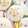 2 Lanternes Papier Anniversaire Festif Multicolore -Vacances Vaisselle Magasin product 538