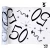 Chemin De Table Blanc Et Noir 50 Ans 5 M -Vacances Vaisselle Magasin product 542