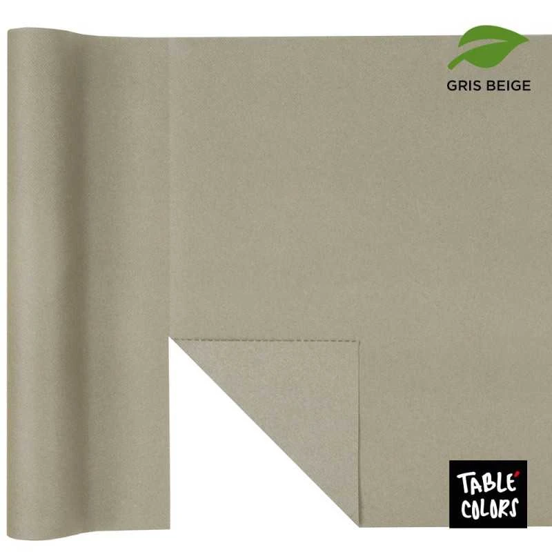 Chemin De Table Non-tissé Premium Gris Beige 4,8 M Table'Colors 4 Chemin De Table Non-tissé Premium Gris Beige 4,8 M Table'Colors – Image 2