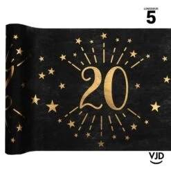 Chemin De Table 20 Ans âge étincelant Métal Or 5 M