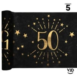 Chemin De Table 50 Ans âge étincelant Métal Or 5 M