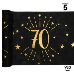 Chemin De Table 70 Ans âge étincelant Métal Or 5 M