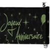 Chemin De Table Joyeux Anniversaire Noir Et Vert 5 M -Vacances Vaisselle Magasin product 556