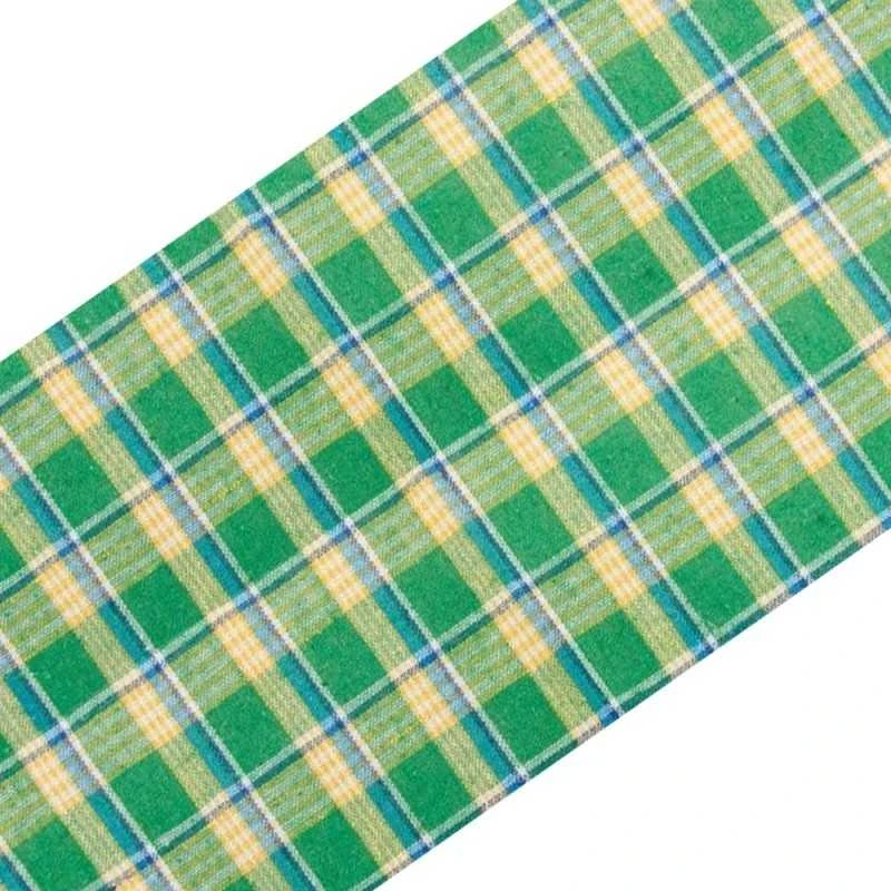 Nappe Lin Madras Vert 140 X 240 Cm 4 Nappe Lin Madras Vert 140 X 240 Cm – Image 2