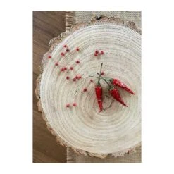 Rondin En Bois Naturel Massif Centre De Table 26 X 4 Cm -Vacances Vaisselle Magasin rondin en bois naturel massif centre de table 26cm x 4 cm 5