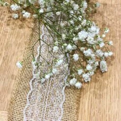 Ruban De Table Jute Dentelle 5 M -Vacances Vaisselle Magasin ruban de table jute dentelle 5 metres 3