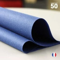50 Serviettes élégance Non-tissées Bleu Marine 40 X 40 Cm