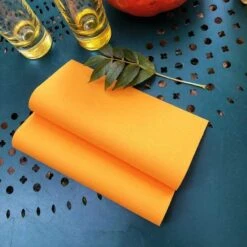 50 Serviettes élégance Non-tissées Mandarine 40 X 40 Cm -Vacances Vaisselle Magasin serviette en non tisse mandarine 40 x 40cm 3