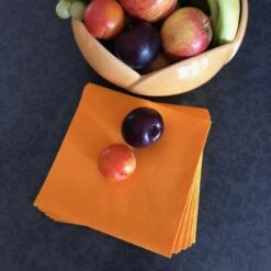 50 Serviettes élégance Non-tissées Mandarine 40 X 40 Cm -Vacances Vaisselle Magasin serviette en non tisse mandarine 40 x 40cm 5