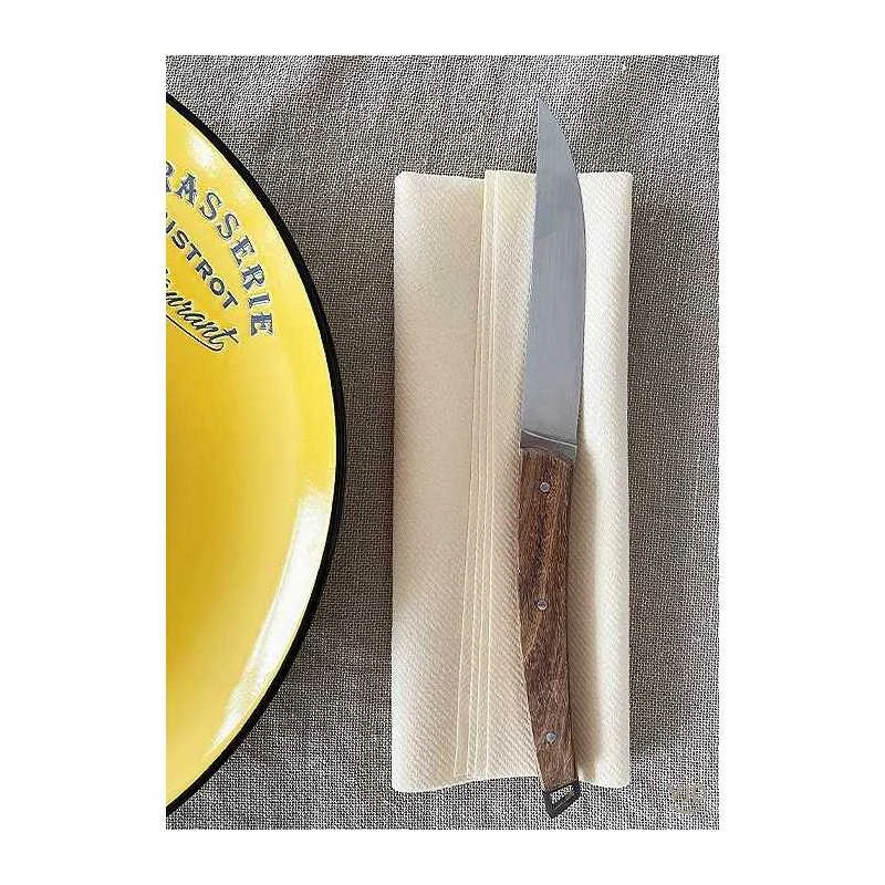 50 Serviettes En Non-tissé Façon Lin Ivoire 40 X 40 Cm 7 50 Serviettes En Non-tissé Façon Lin Ivoire 40 X 40 Cm – Image 5