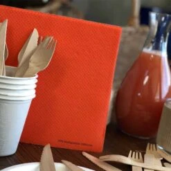 40 Serviettes Oranges Ethik Nature 40/40 Cm -Vacances Vaisselle Magasin serviettes ehtik chic 40 x 40 orange 2