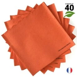 40 Serviettes Oranges Ethik Nature 40/40 Cm